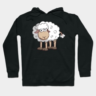 Illustration of a happy sheep Hoodie